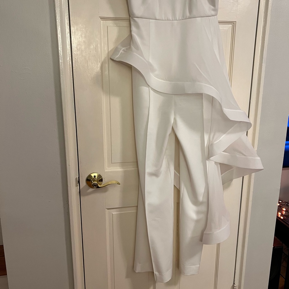 Reiss White Asymmetrical jump suit